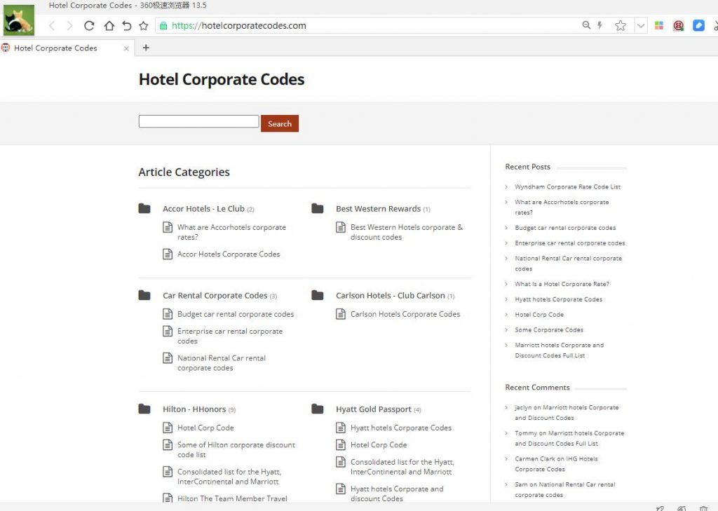 hotel-corporate-codes